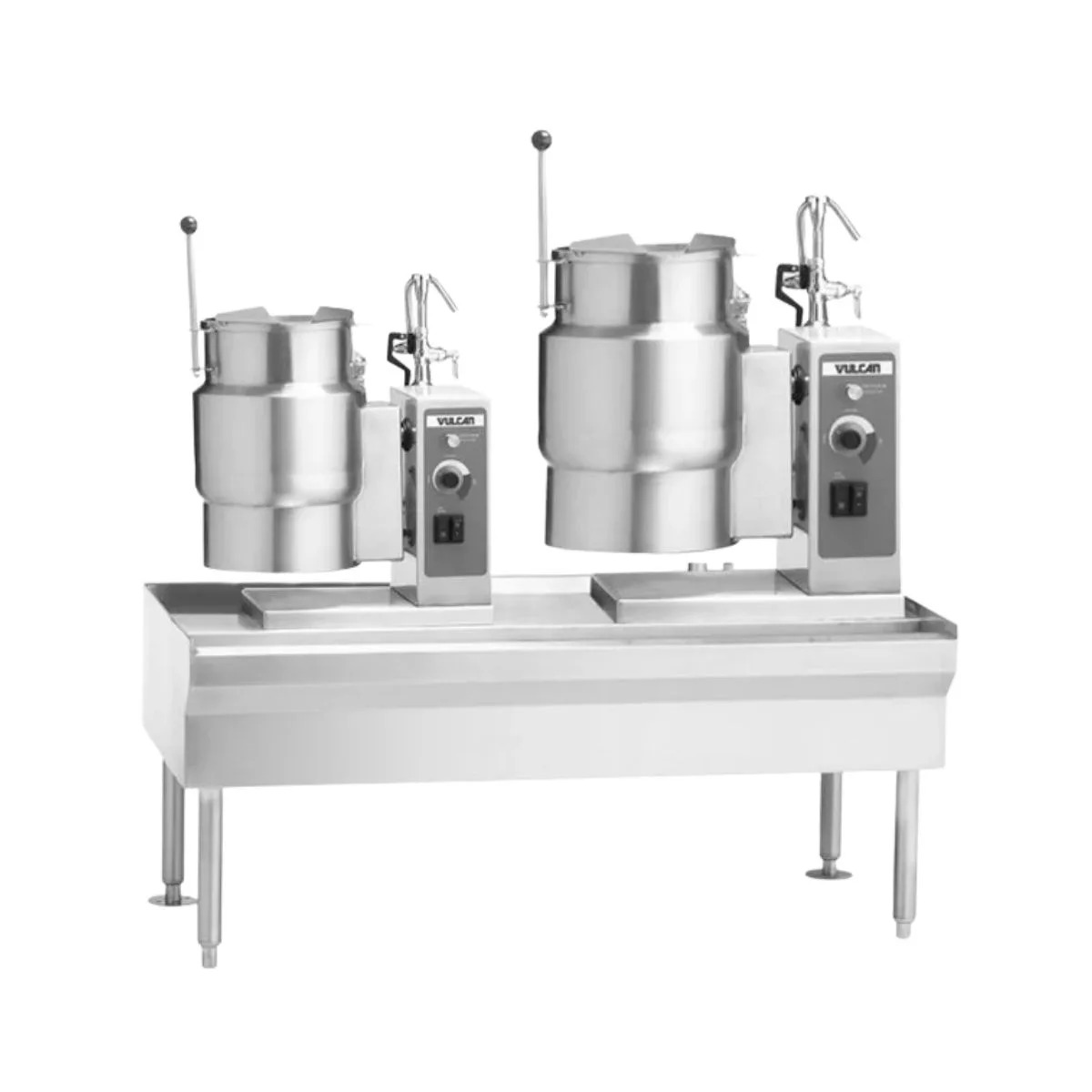 Vulcan VEKT64/612 18 Gallon Floor Tilting 2/3 Steam Jacketed Electric Kettle Assembly w/ 64" Stand