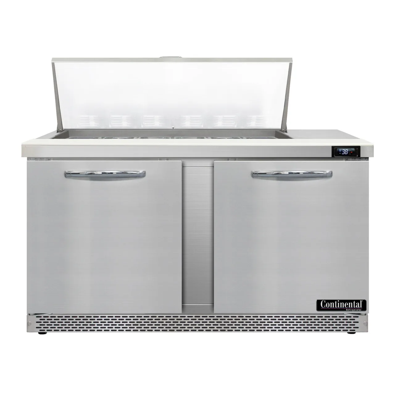 Continental Refrigerator SW60N18M-FB 60" Mega Top Sandwich Prep Table w/ 2 Doors, 18 pans