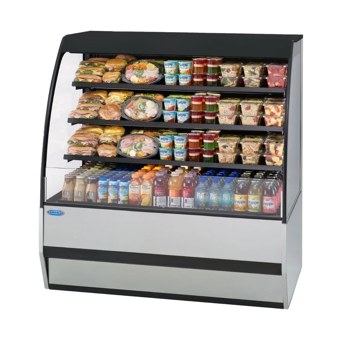 Federal Industries SSRPF5052 50" Self-Serve Refrigerated Prepared Foods Merchandiser, 3 Shelves