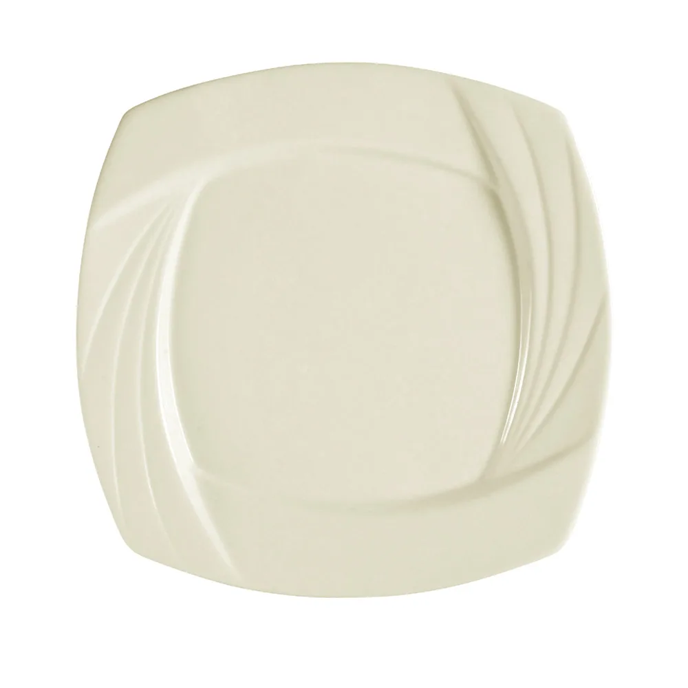 CACChina GAD-SQ7 Garden State Plate – 7-1/2" x 7-1/2" x 3/4", Square, Porcelain Bone White – 1 Dozen