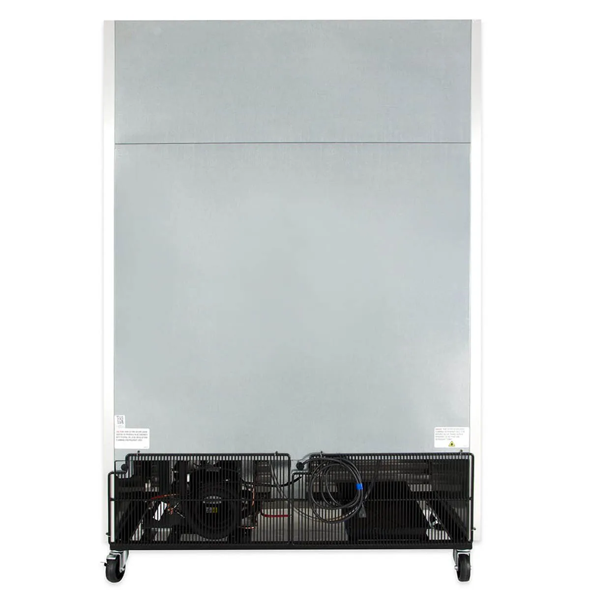 True T-49G-HC~FGD01 54" 2-Section Reach-In Refrigerator w/ 2 Glass Doors, Bottom Mount, Stainless Steel Front-Aluminum Sides