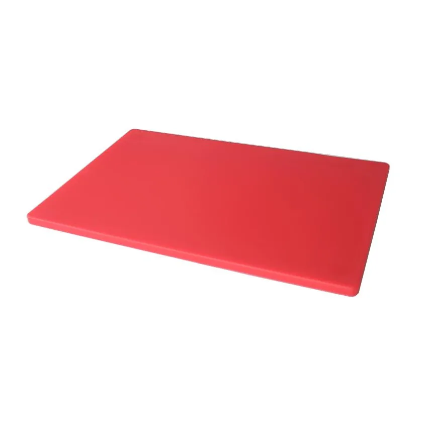 Omcan USA 41212 Plastic Cutting Board, 18" x 24" x 1/2" Red, Dishwasher‑Safe, USDA/FDA/NSF