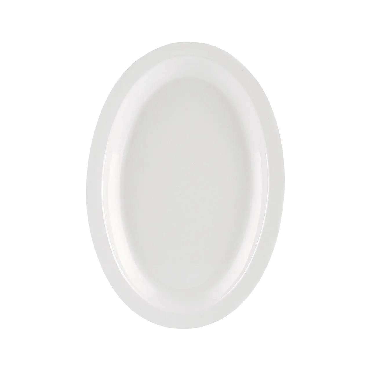 CAC China MLNC-12 Oval Platter, 9"¾ L x 6"¾ W, White Melamine, Dishwasher Safe - 1 Dozen