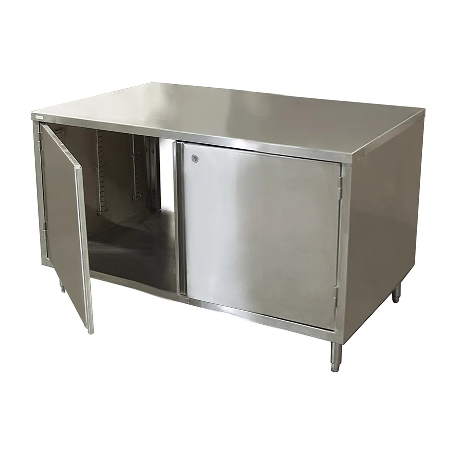BK Resources CST-3660HL2 60" Cabinet Base Dual Access Hinged Doors Work Table with Locks