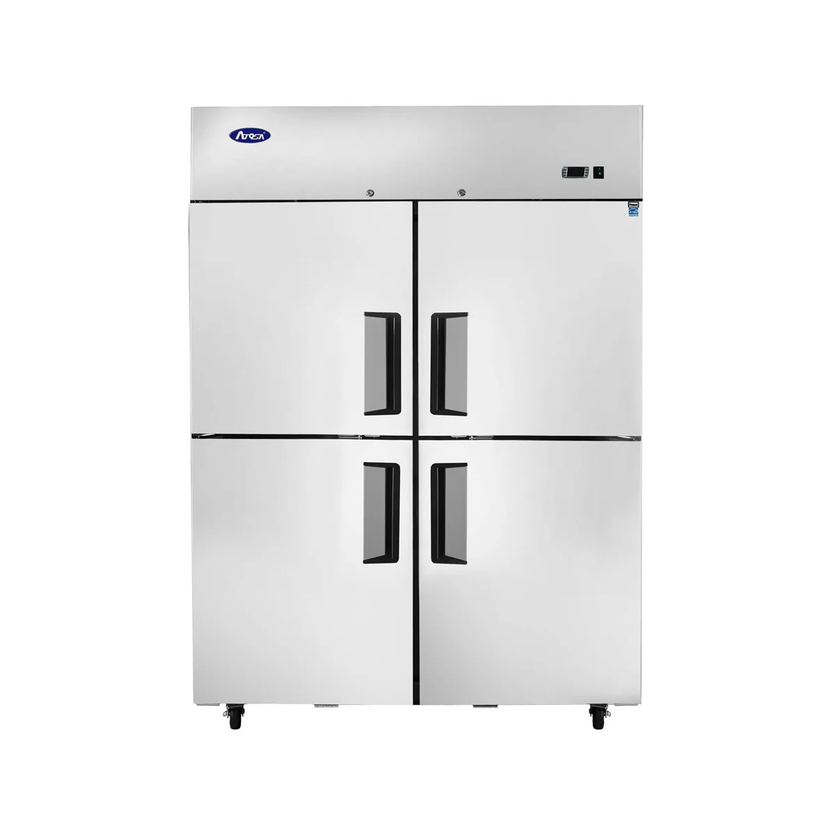 Atosa USA MBF8011GR 51.75" 4-Half Solid Door Reach-In Refrigerator, 43.2 cu. ft., Top Mounted