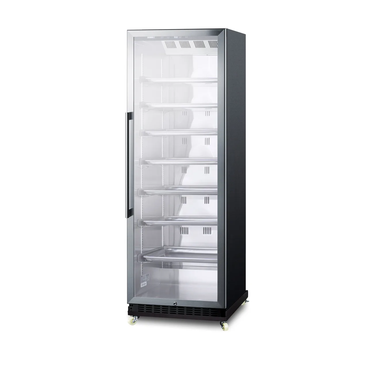Summit SCR1401RI Beverage Center w/ Right Hinged Glass Door, in Black 12.6 cu.ft