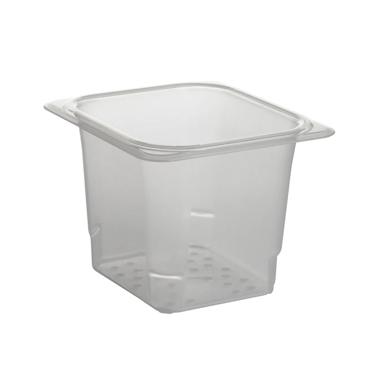 Cambro 65CLRPP190 1/6 Size Clear Plastic Colander – 6-3/8" x 6-15/16" x 5" Deep, NSF