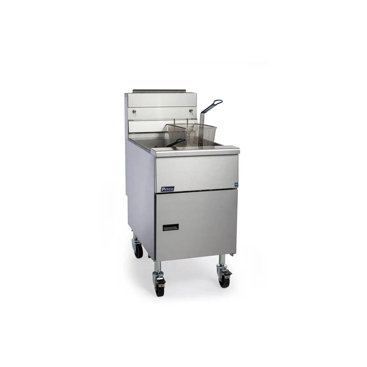 Pitco SE18 19" Floor Model Electric Full Pot Fryer w/ 90-Lb. Capacity, 2 Twin or 1 Full Baskets