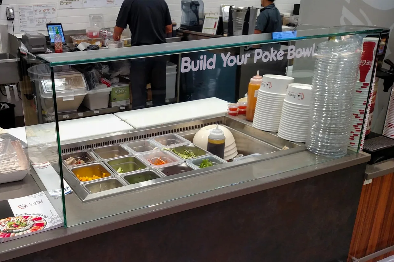 SStructural Concepts FB4S-3R 50" Grocerant Inline Self-Service Refrigerated Display Case, (3) Pan
