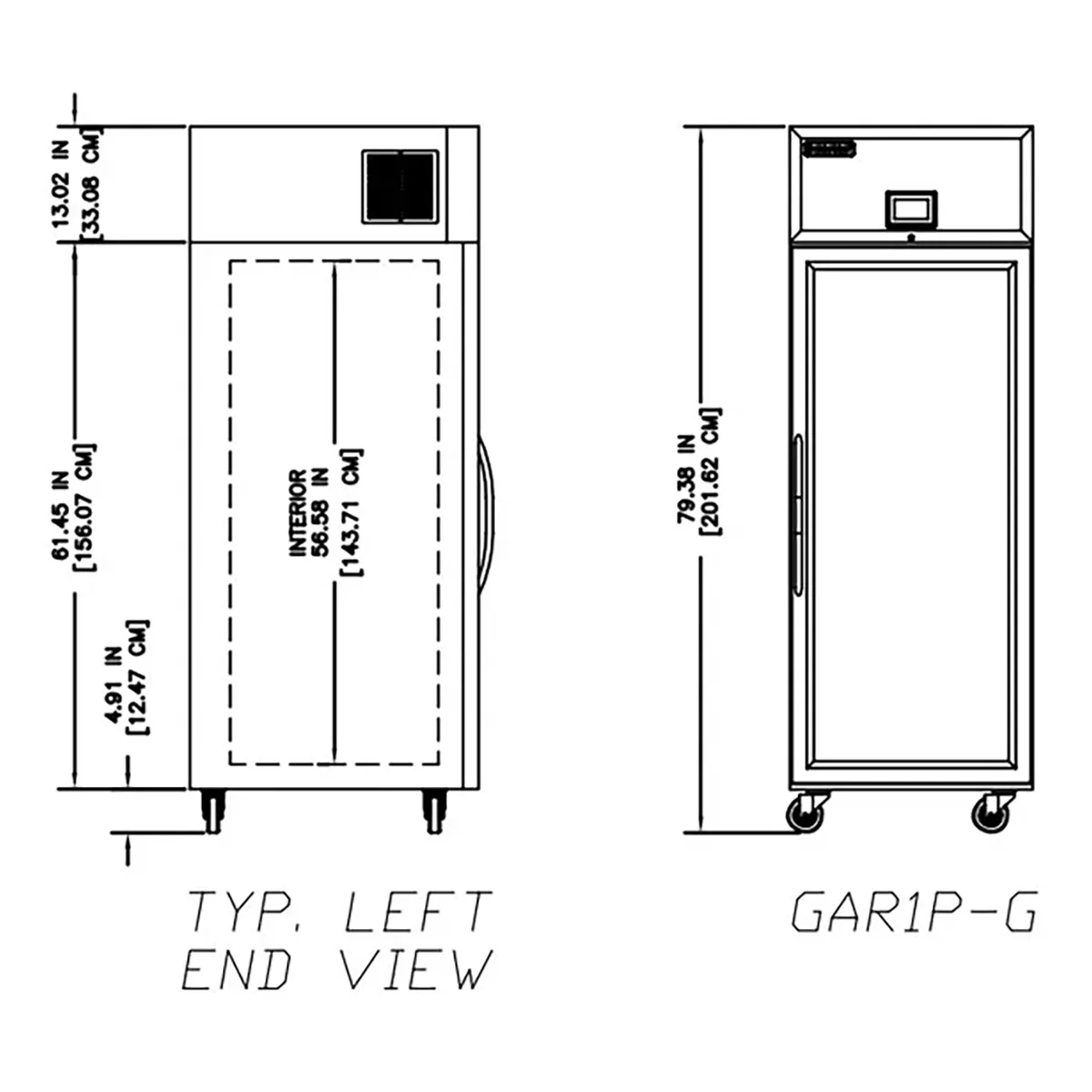 Delfield GAR1P-G 27" 1-Section Reach-In Refrigerator w/ Glass Door, 21 cu. ft., Top-Mount