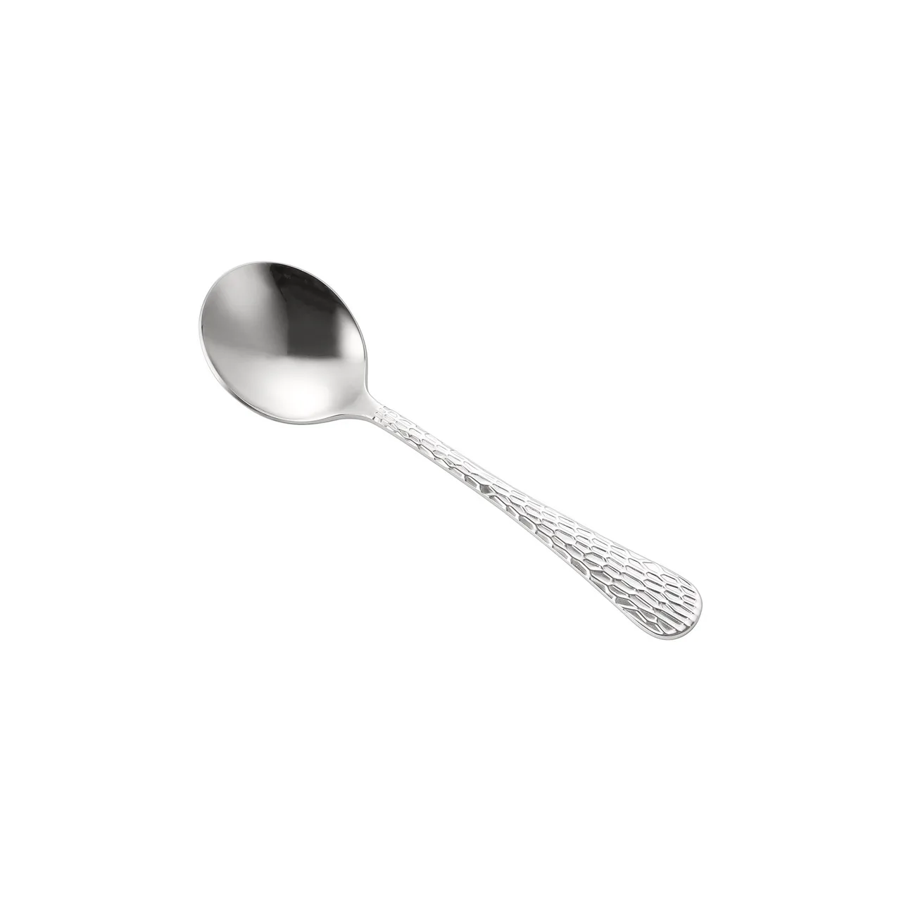 CAC China 3015-04 Celtic Soup Bouillon Spoon, 6" Length, Heavy 18/0 Stainless Steel - 1 Dozen
