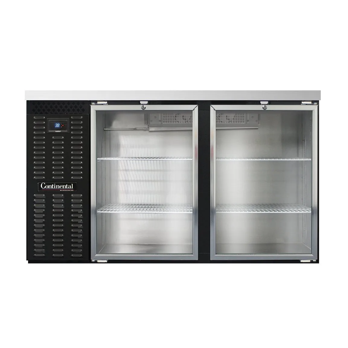 Continental Refrigerator BB59SNGD 59" Back Bar Refrigerator with Glass Door