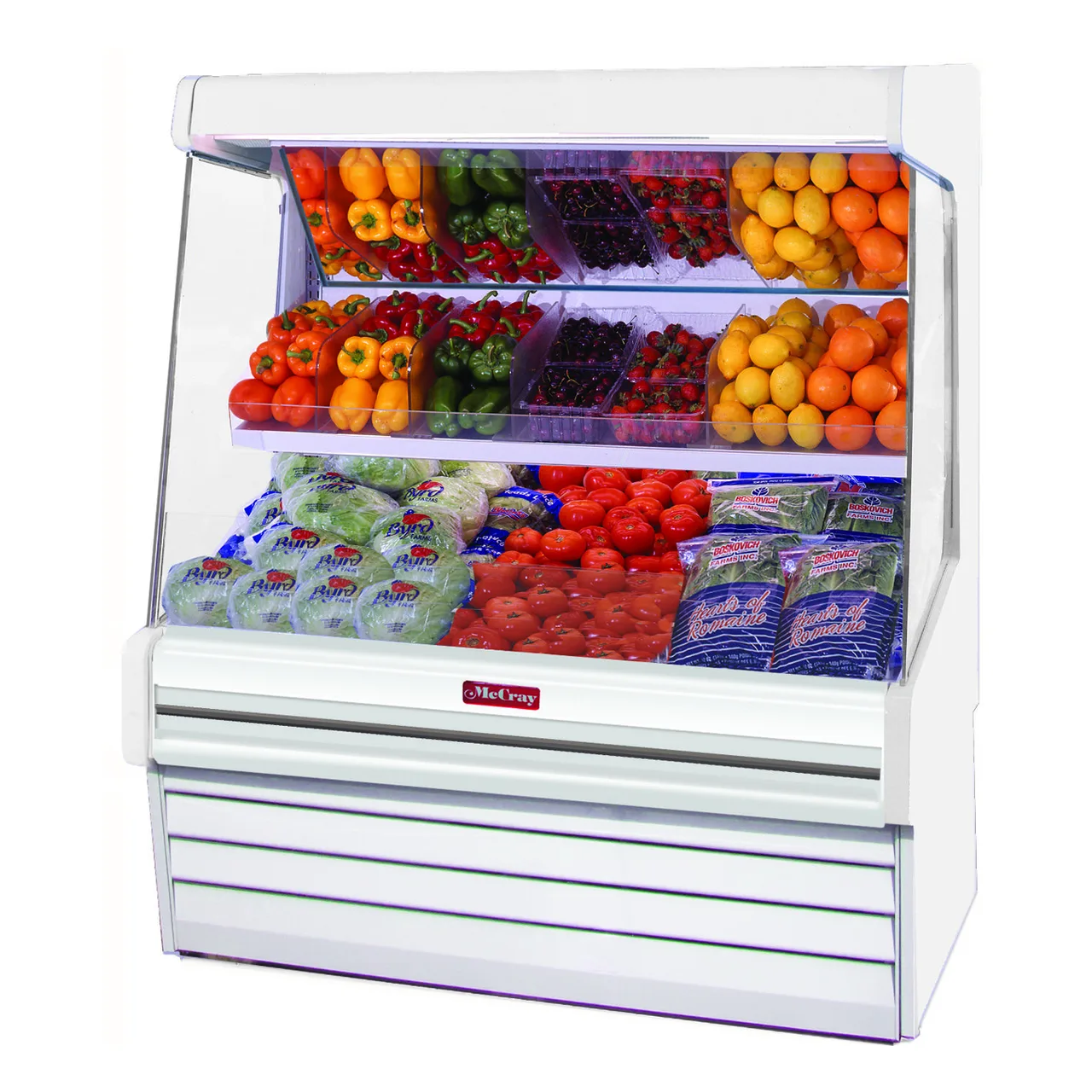 Howard-McCray SC-OM30E-5L-LED 63'' Vertical Meat Open Merhandiser in White, Self-Contained