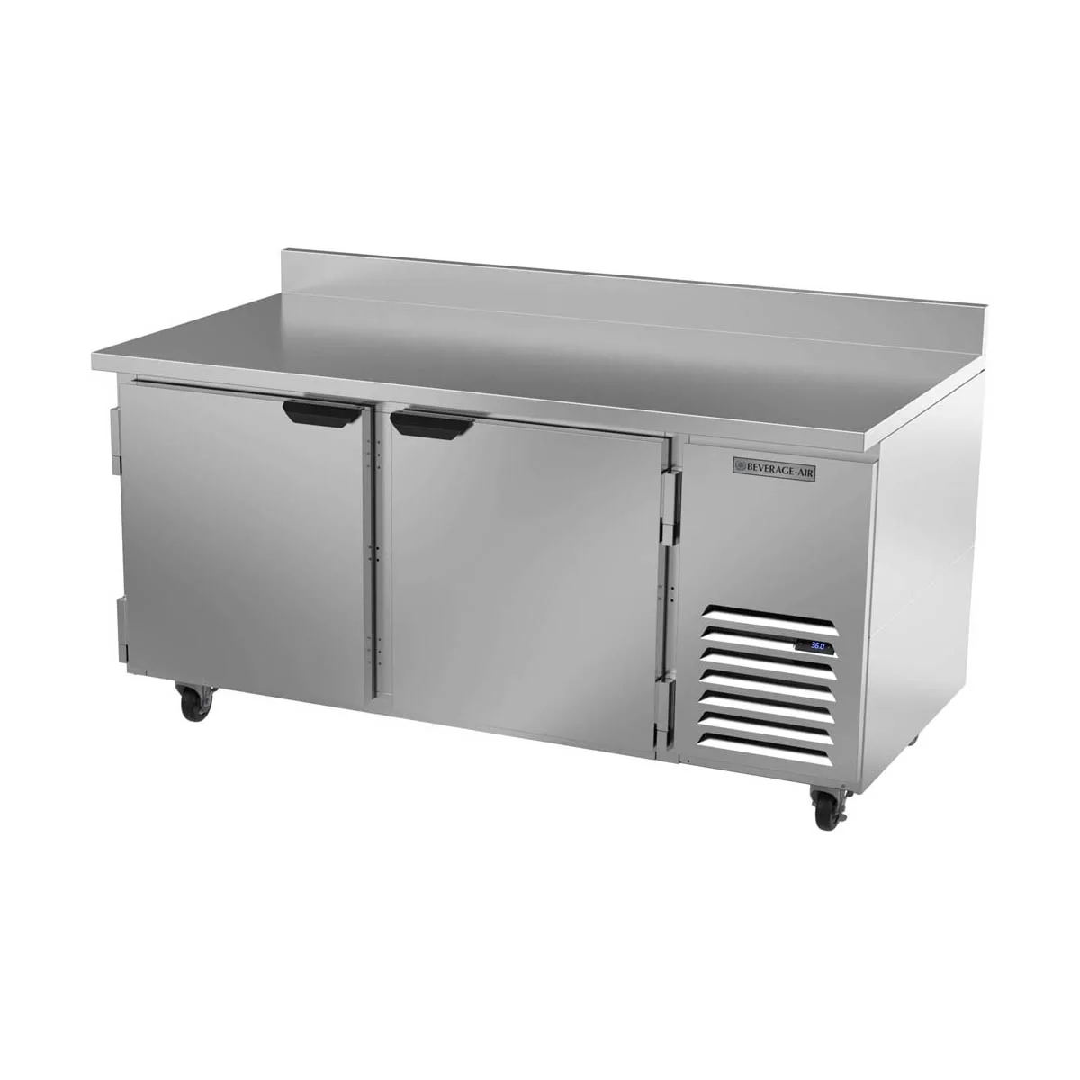 Beverage Air WTR67AHC 67" 2-Section Worktop Refrigerator w/ 2 Doors, 19 cu. ft.