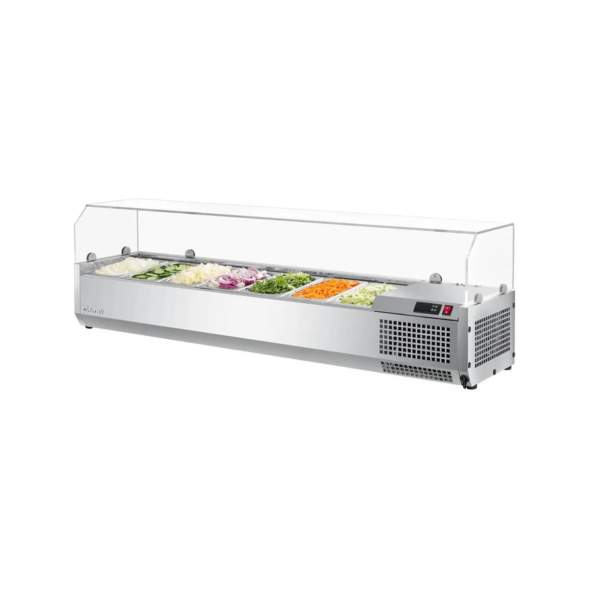 Turbo Air CTST-1500G-N 59" E-Line Countertop Salad Table, 7 Pan Capacity