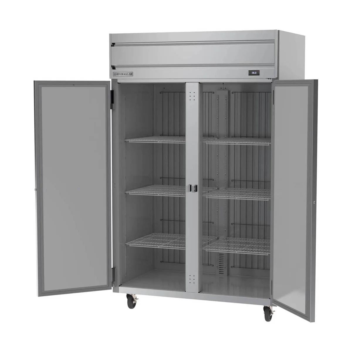 Beverage Air HR2HC-1S, 52" 2-Section Reach-In Refrigerator w/ 2 Solid Full Doors, Top Mounted, 1/3 hp, 47 cu. ft.