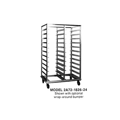 Piper Products 2A72-1826-40 40 Pan End Load Aluminum Heavy Duty Angle Guide Pan Rack
