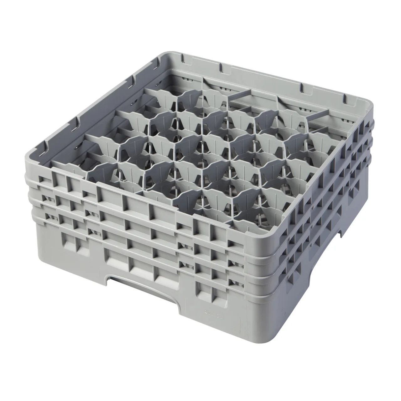 Cambro 20S638151 Camrack Glass Rack, Soft Gray, 20 Compartments, 19-3/4" x 19-3/4", 6-7/8" Height