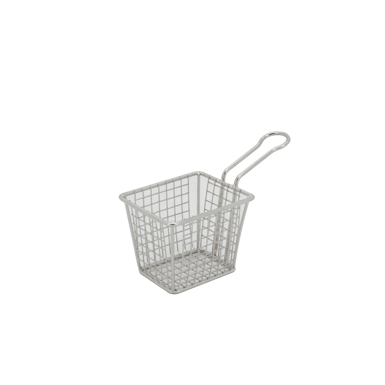 CAC China SMFB-3 Mini Serving Fry Basket, Rectangle Shape, 12" x 6" Stainless Steel, Kitchen Use