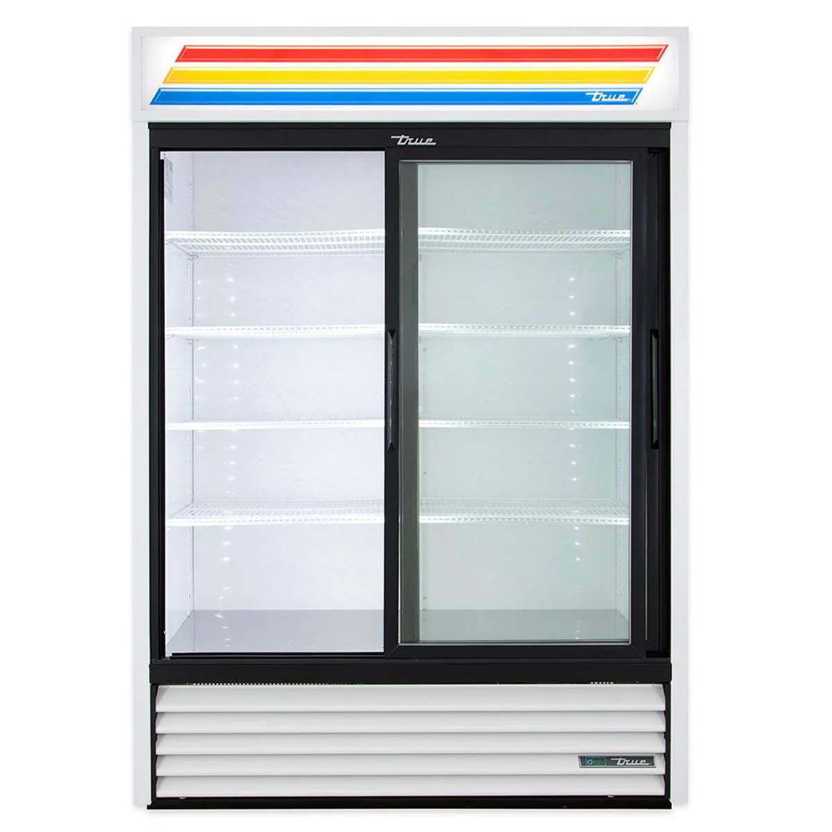 True GDM-47RL-HC-LD 54" 2-Section Rear-Load Glass Sliding Door Refrigerated Merchandiser