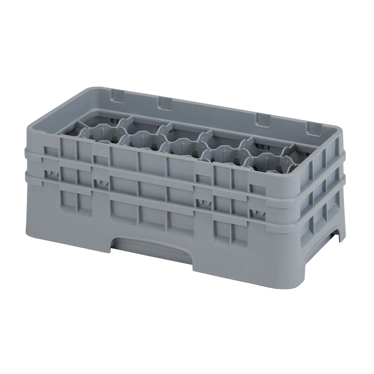 Cambro 17HS434151 Camrack Glass Rack, Half Size, Soft Gray, 17 Compartments, 10x19.75x7.25in