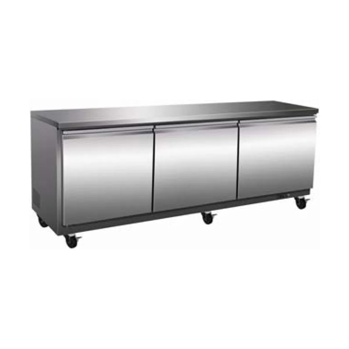 Serv-Ware UCR-72-HC 72" 3-Section Undercounter Refrigerator w/ 3 Doors, 18 cu ft