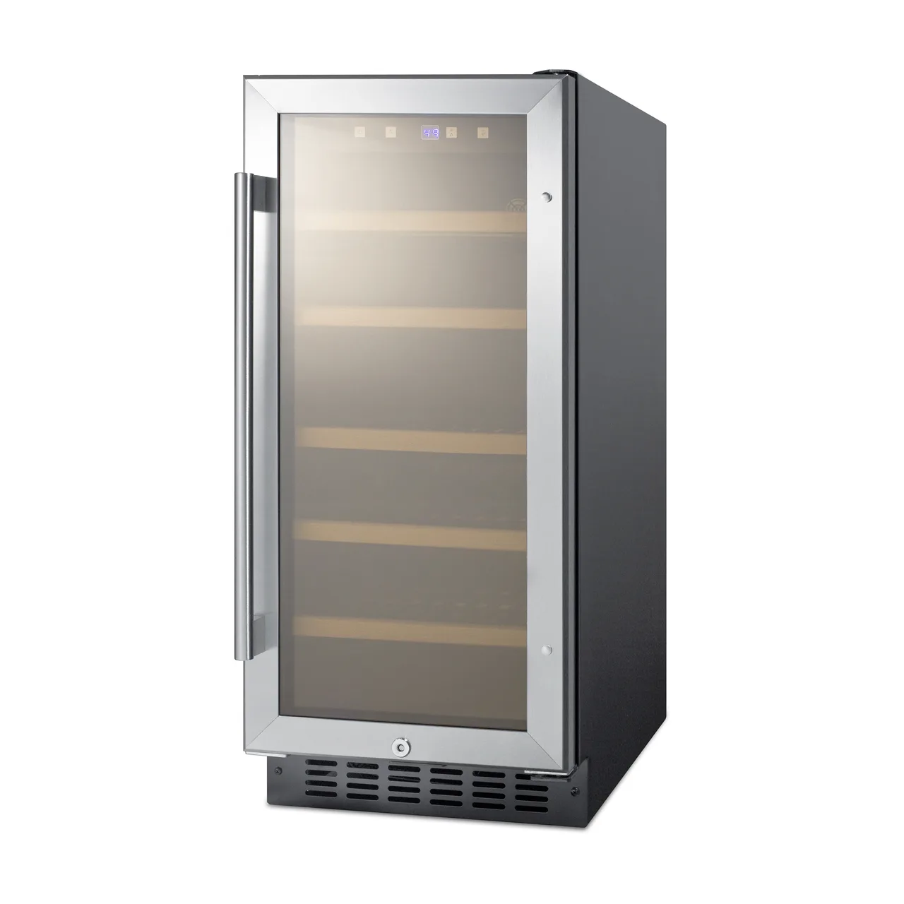 Summit ALWC15 15" Glass Door Wine Refrigerator, Single Temperature, 23 Bottles