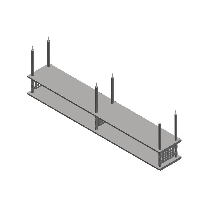 John Boos OSH26FK-24144-CM Heavy Duty Stainless Steel Double Ceiling Mount Overshelf - 144"W x 24"D