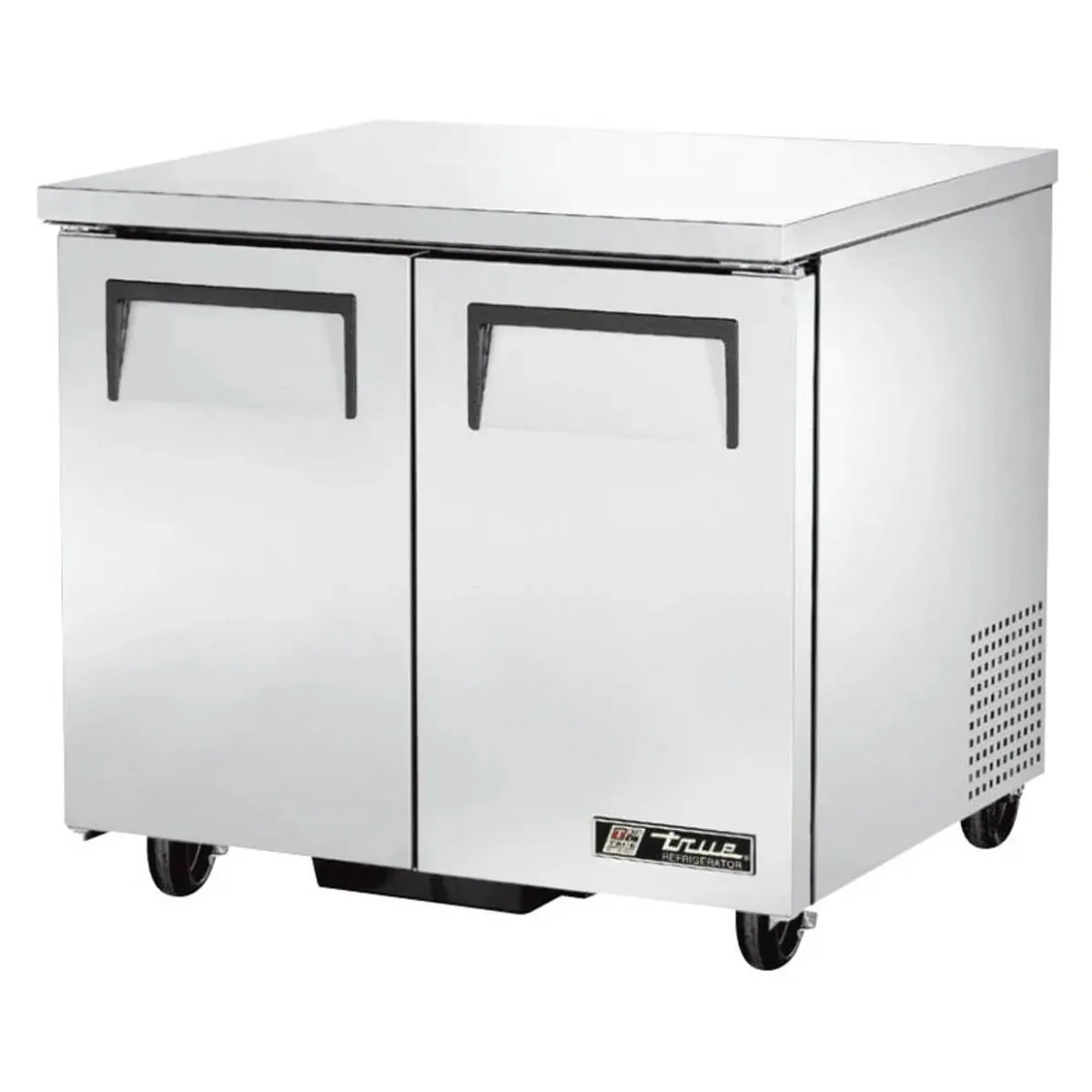 True TUC-36-HC 36" 2-Section Undercounter Refrigerator w/ 2 Solid Doors