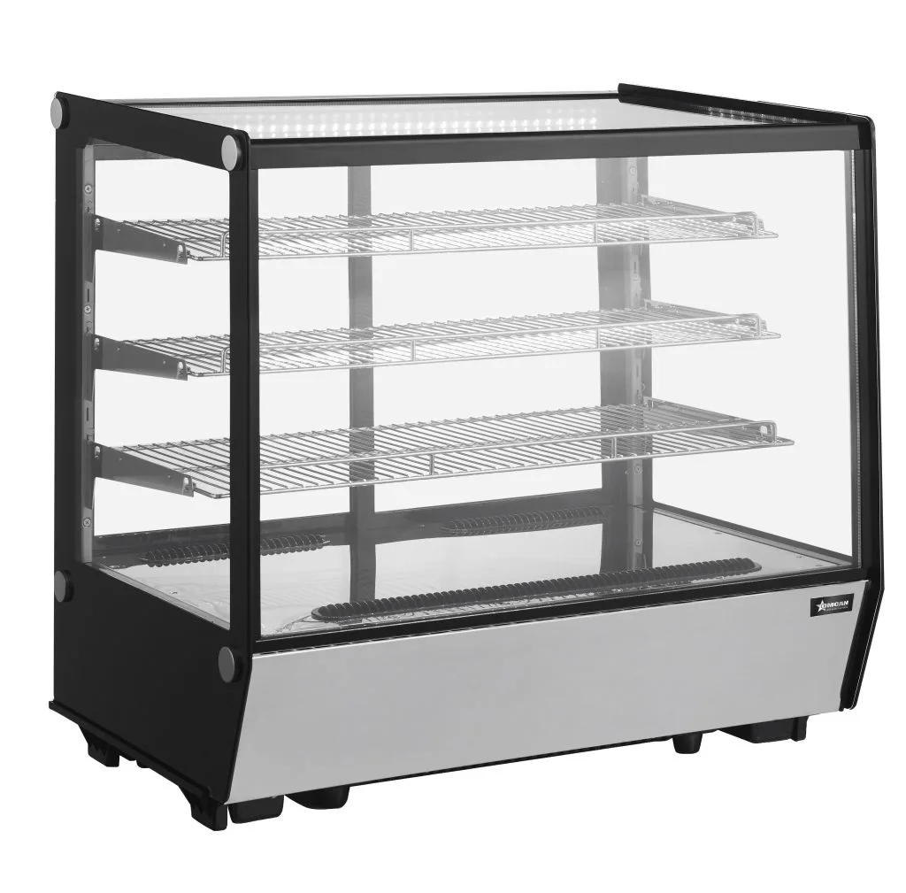 Omcan USA 47963 – 35" Case, 6.56 cu ft, 3 Shelves, Sliding, Digital 35.6‑46°F, R290 350W 110‑120V