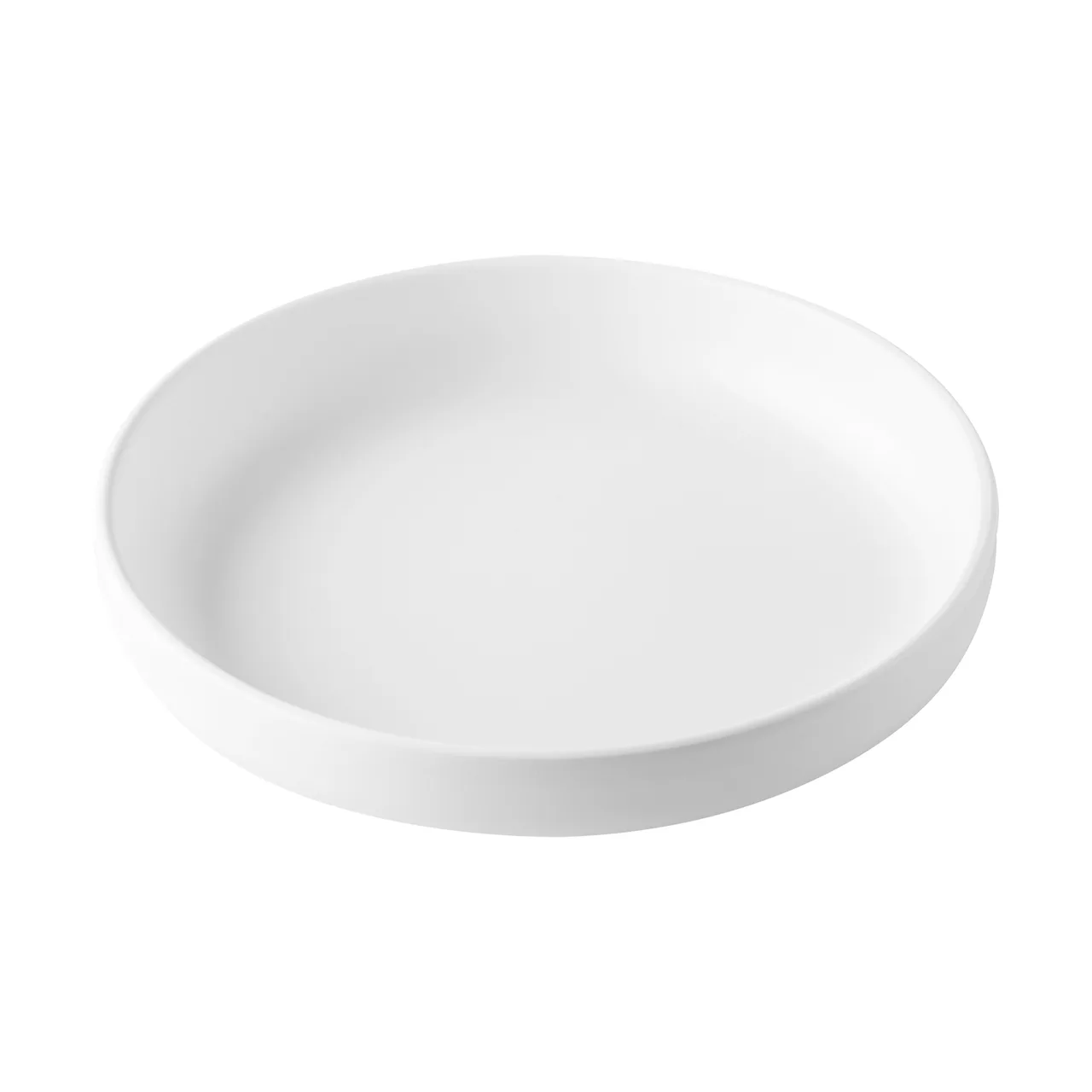 CAC China XHDS-D22-W Hudson Plate, 8" Dia. 1-1/2" H, Round Deep Matte White, 1 Dozen