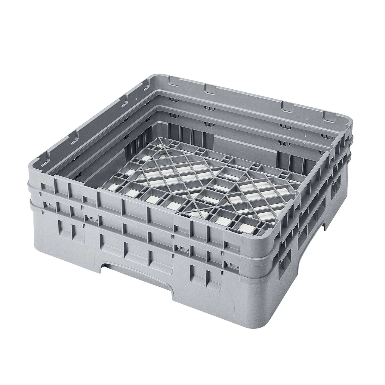 Cambro BR578151 Camrack Base Rack, Full Size, 19-3/4 x 19-3/4, 6-1/2 Inside Rack Height, Polypropylene, Soft Gray, NSF Certified