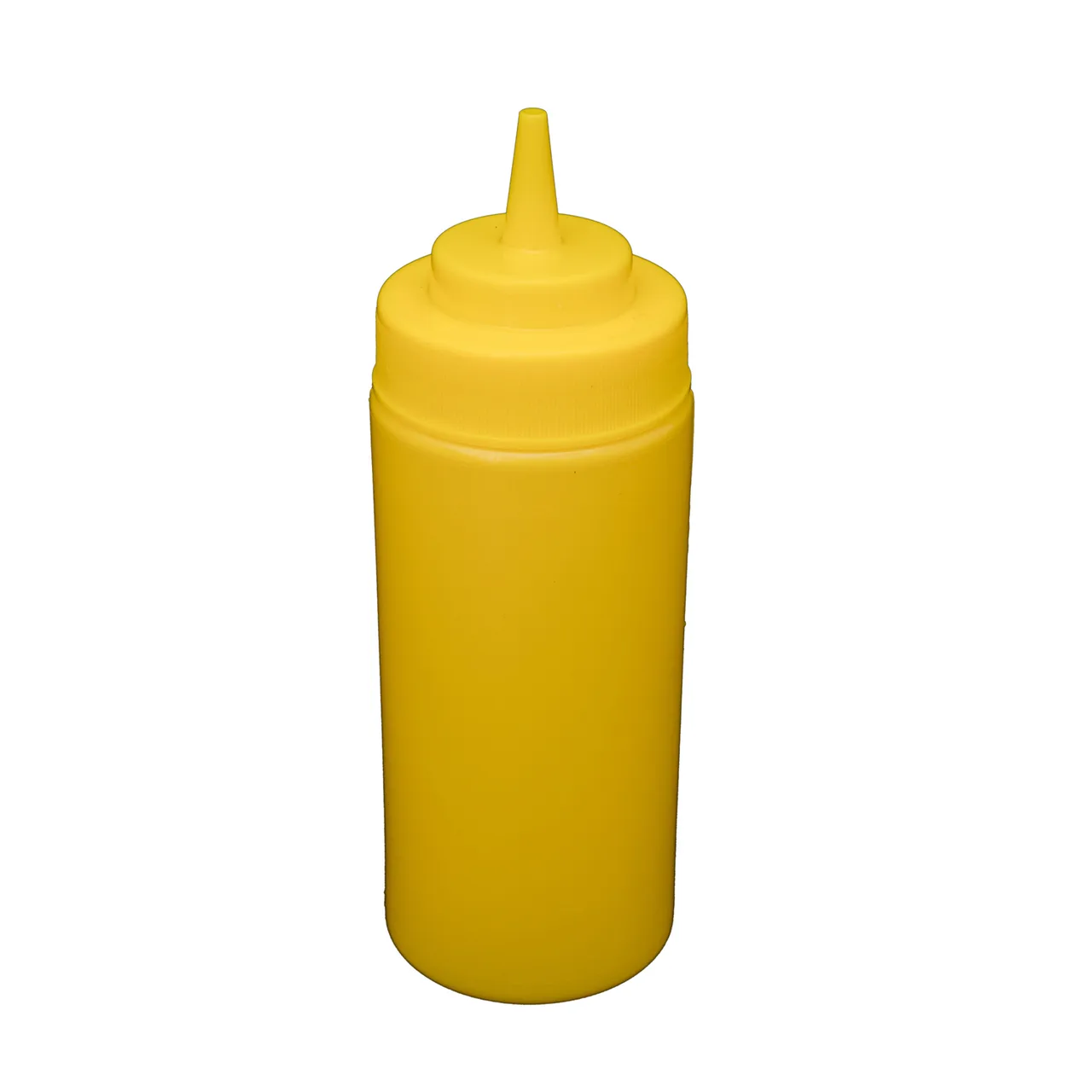 CAC China SQBT-W-16Y - 16 Oz Yellow Squeeze Bottle, Wide‑Mouth Tip, BPA‑Free, 6/Pack