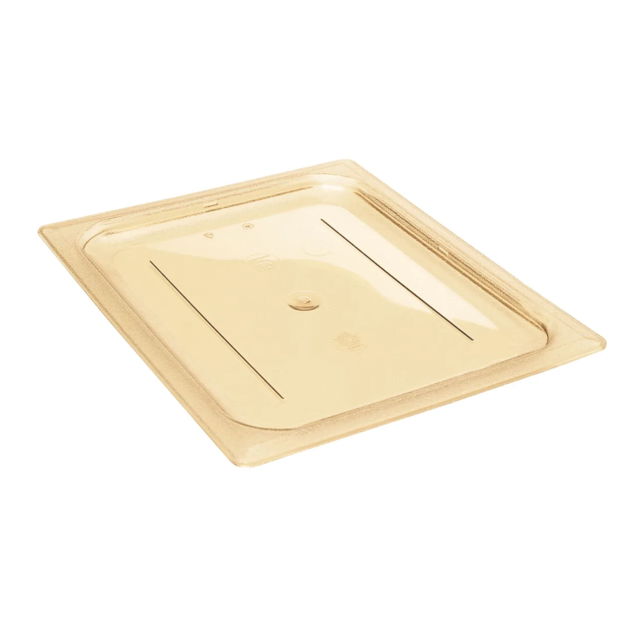 Cambro 20HPC150 H‑Pan Cover – 1/2‑Size Amber Plastic Lid, HighHeat, NSF, Won’t Bend/Dent