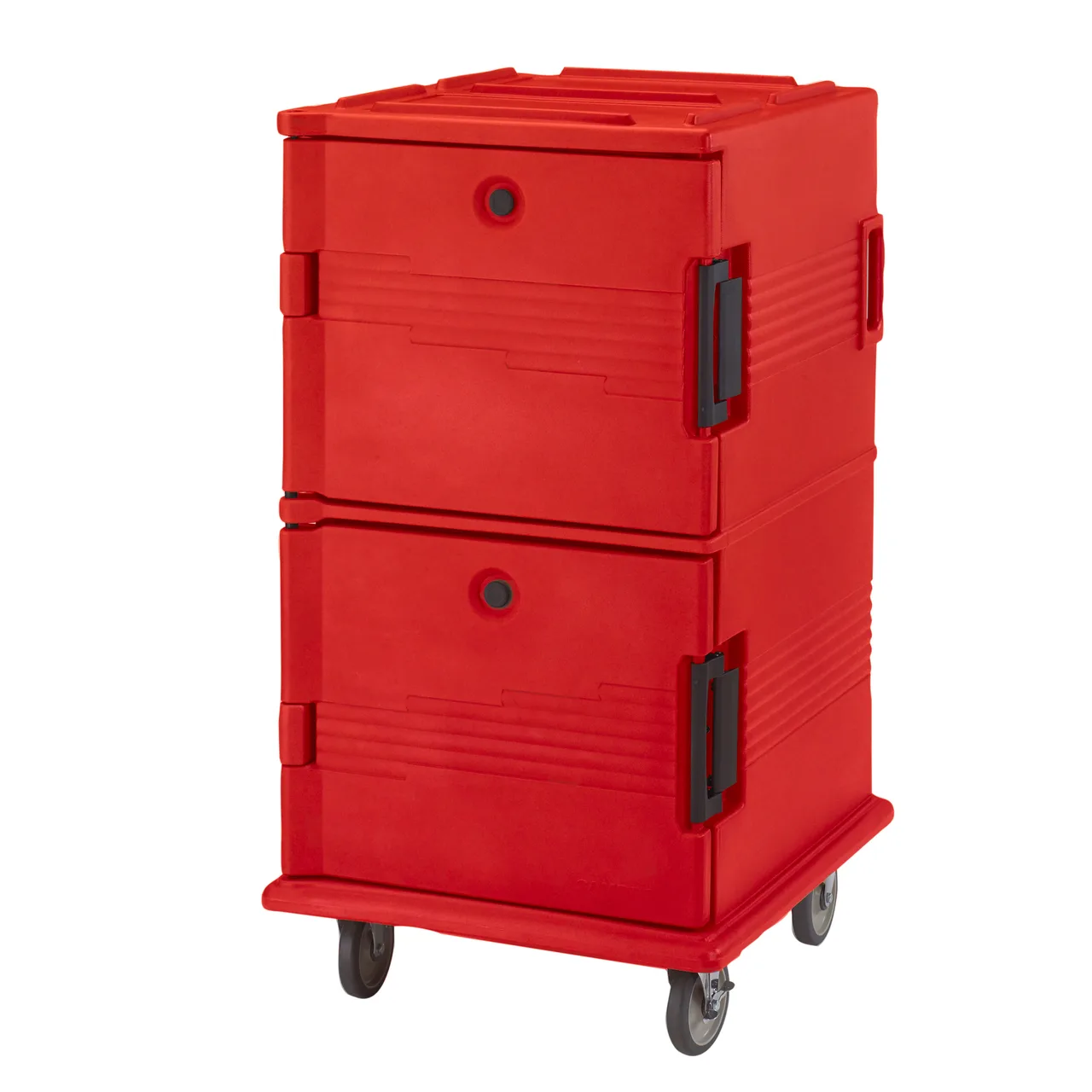 Cambro UPC1600SP158 Ultra Camcart® Insulated Food Pan Carrier w/ 24 Full Size Pans, Hot Red