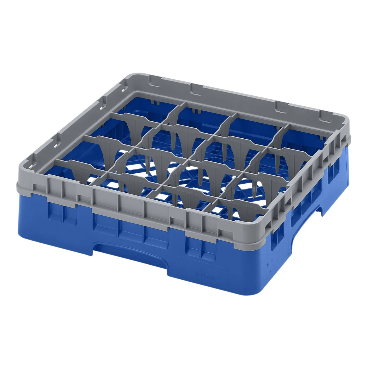 Cambro 16S318168 Camrack Glass Rack, Blue, Full Size, 19-3/4" x 19-3/4", 16 Compartments, 4-3/8" Max Dia