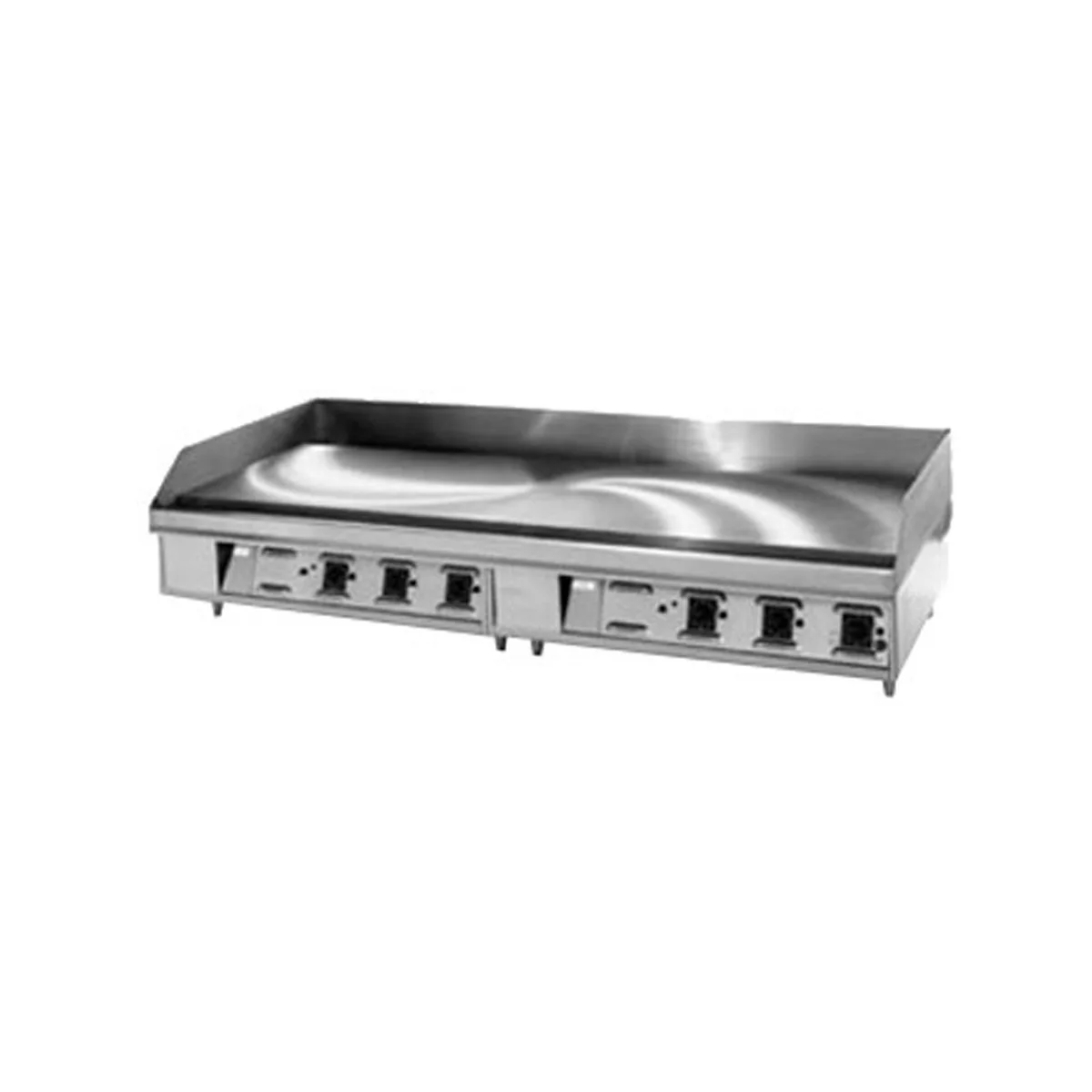 Lang 148SC 48" Countertop Electric Griddle with 48" x 23" Surface, Chrome Plate, Solid State Controls