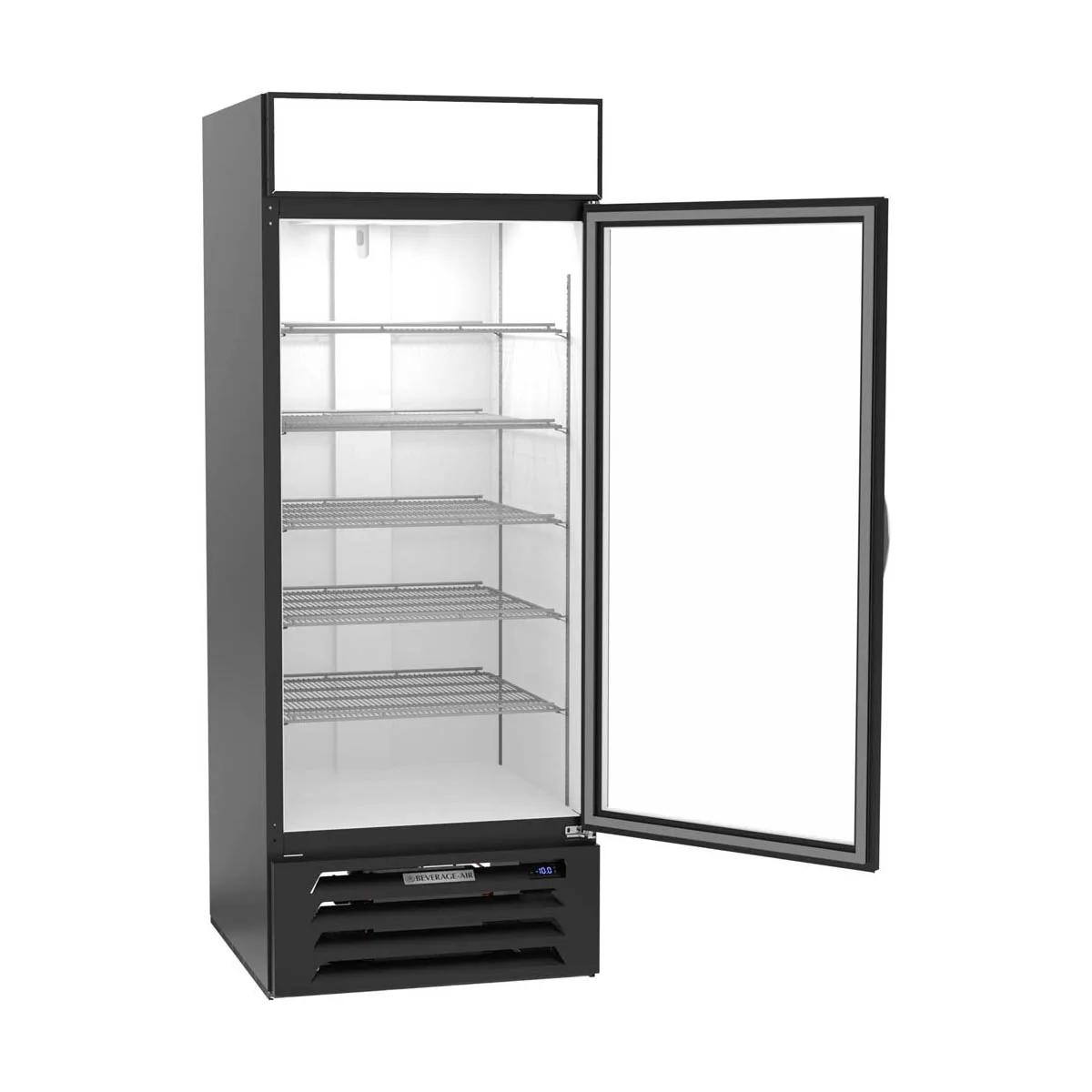 Beverage Air MMR27HC-1-B 30" One Glass Door Merchandiser Refrigerator in Black, 25.88 cu. ft.