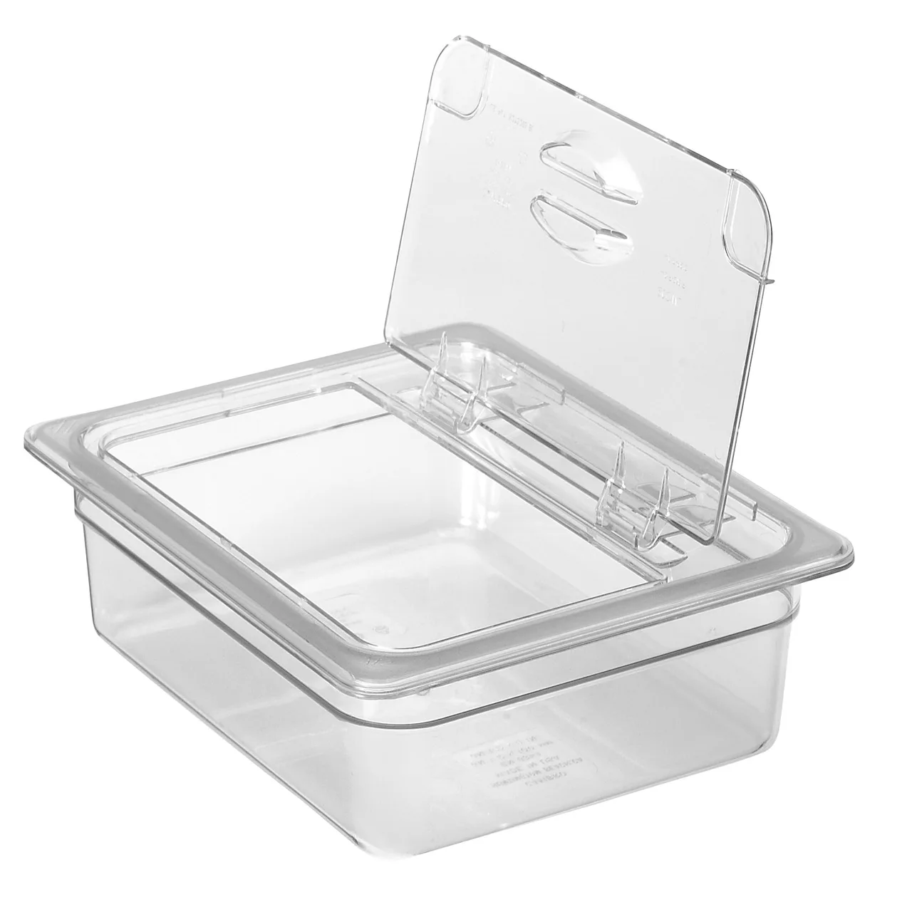 Cambro 20CWL135 FlipLid Food Pan Cover, 1/2‑Size Clear Polycarbonate, NSF‑Certified Hinged Lid
