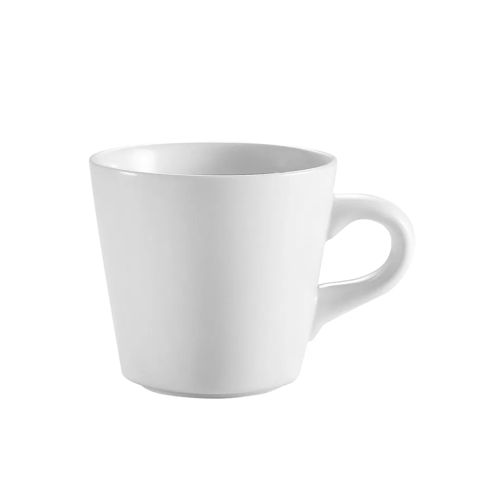CAC China RCN-1 Coffee Cup, 7.5 Oz (3¾" Dia x 3" H), White Porcelain, Microwave Safe - 1 Dozen