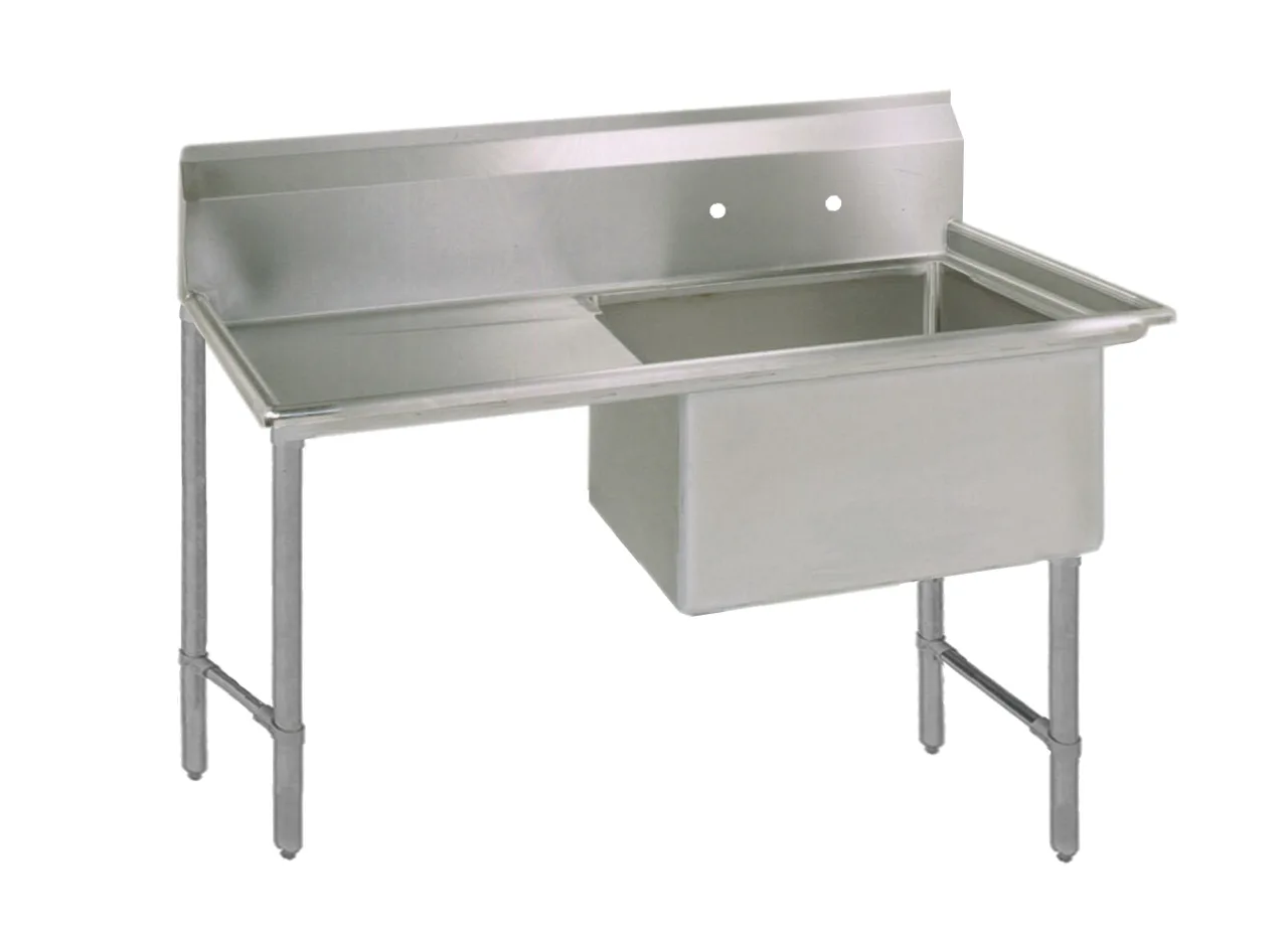BK Resources BKS6-1-24-14-24LS One Compartment Sink, 52-3/16"W X 29-1/2"D X 44-1/16"H