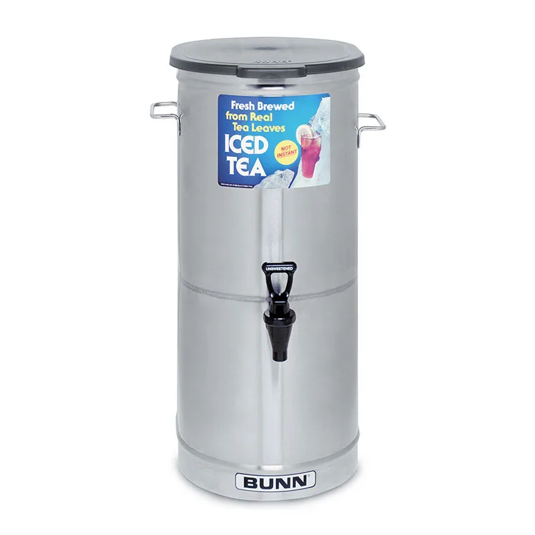 BUNN 34100.0001 Tea / Coffee Dispenser, Oval Design, solid plastic lid, 5 gallon capacity