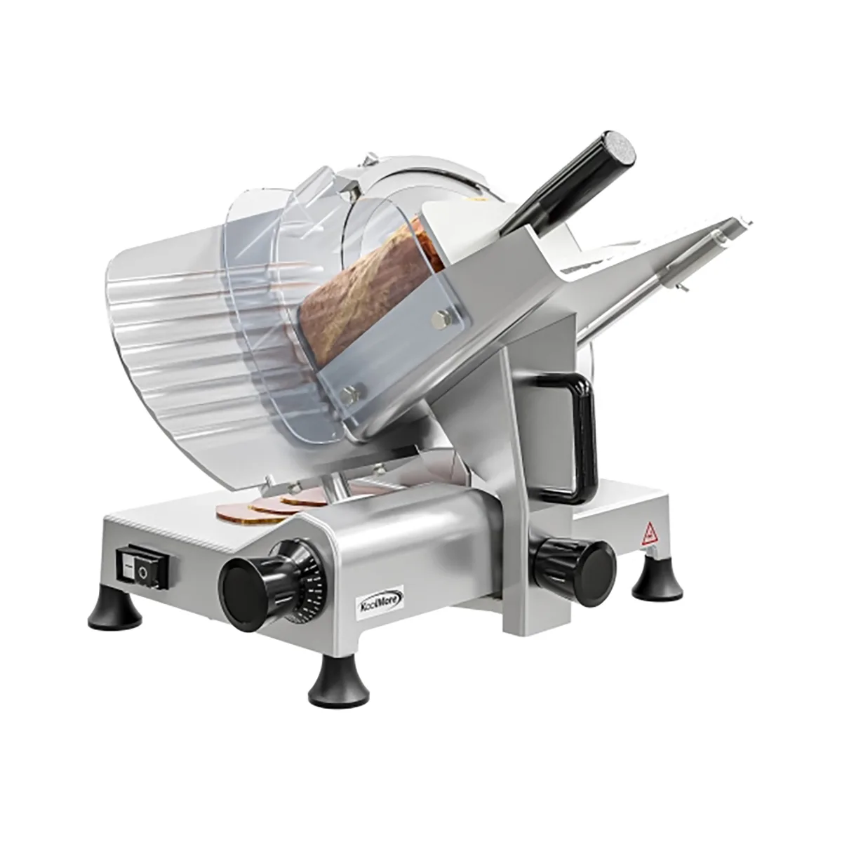 Koolmore CMS-12S - Semi-Auto Meat Slicer, 12" Width, 11.8" Chrome Blade, Steel, Adjustable, 1/3 HP, 1400 RPM, ETL/NSF