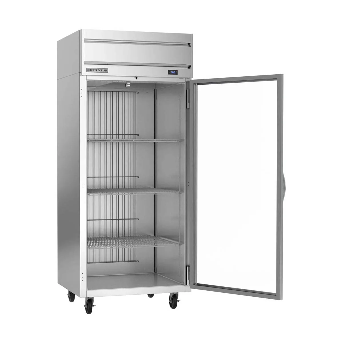 Beverage Air HRS1WHC-1G 35" 1-Section Wide Reach-In Refrigerator w/ Glass Full Door, Top Mounted, 1/4 hp, 31 cu. ft.