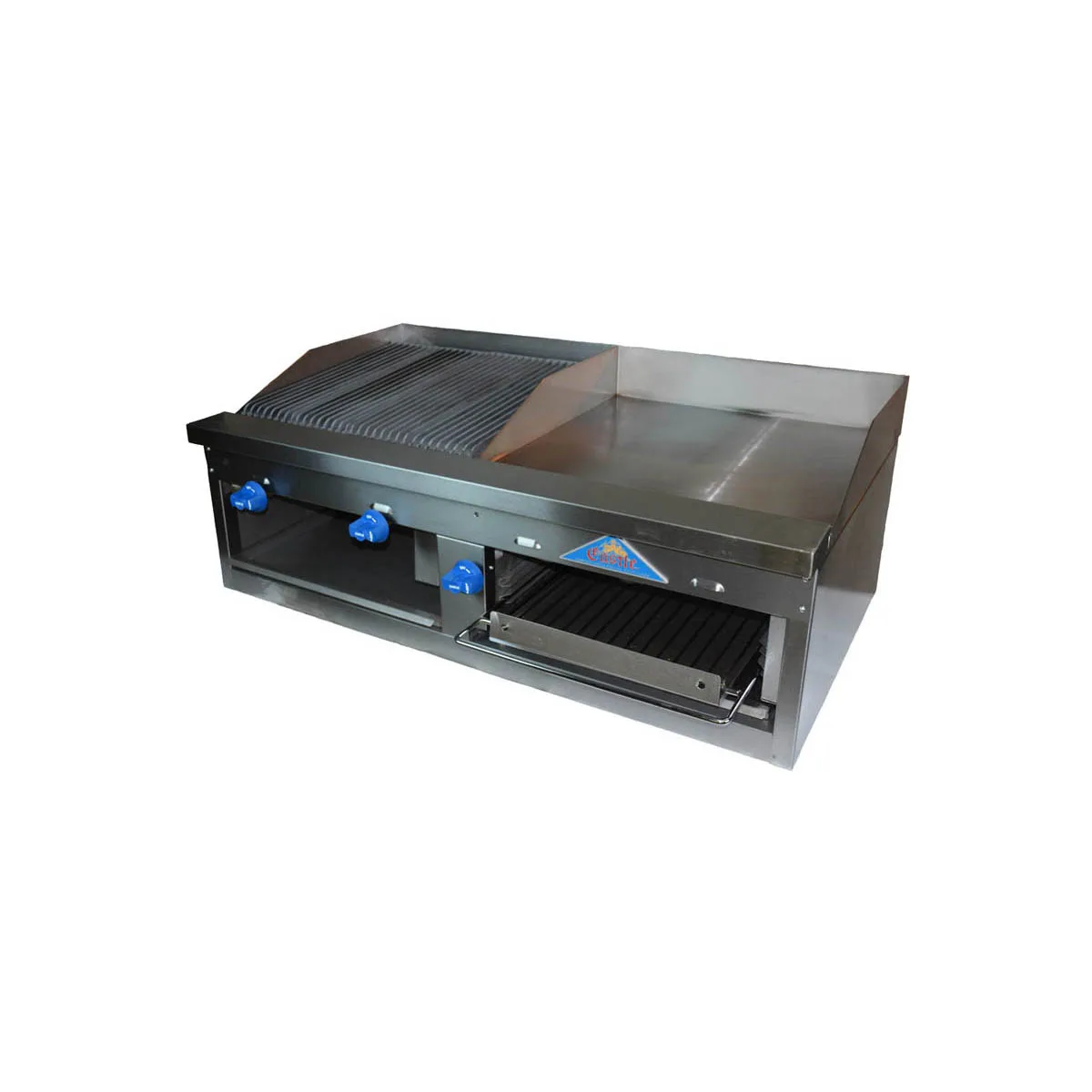 Comstock-Castle FHP60-2.5RB-30B 60" Countertop Gas Griddle/Charbroiler-Chesmelter Combos