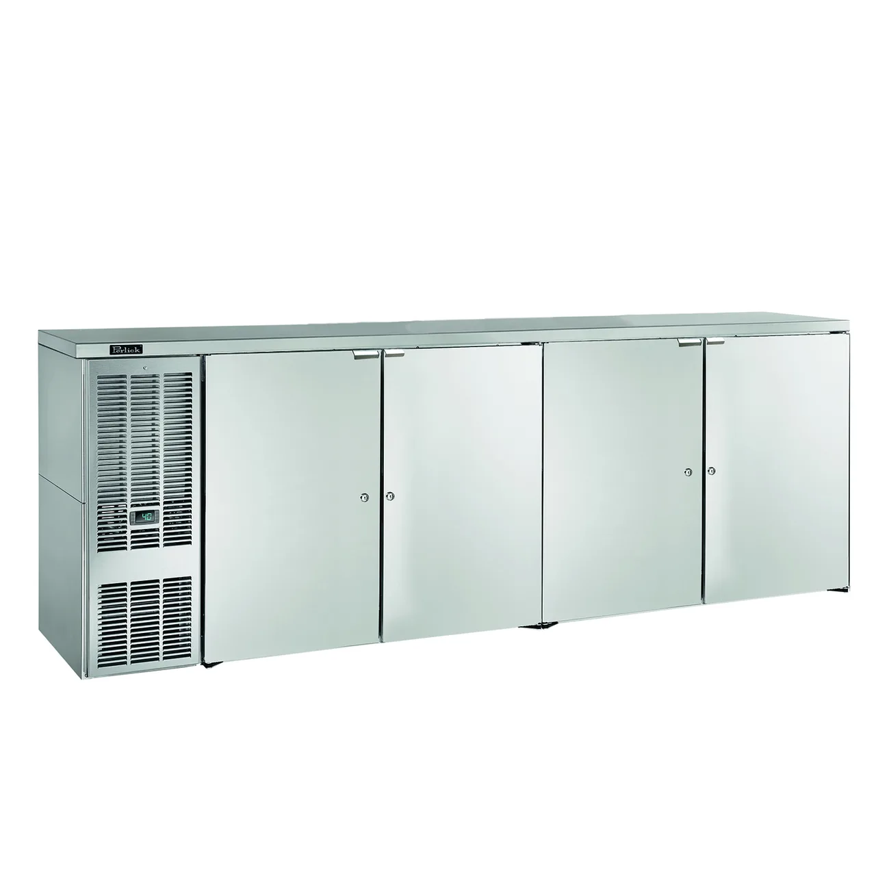 Perlick DDS108 108" Draft Beer Cooler 5 Half‑Barrel (33.5 cu ft) Stainless 73"Side‑Mount Compressor