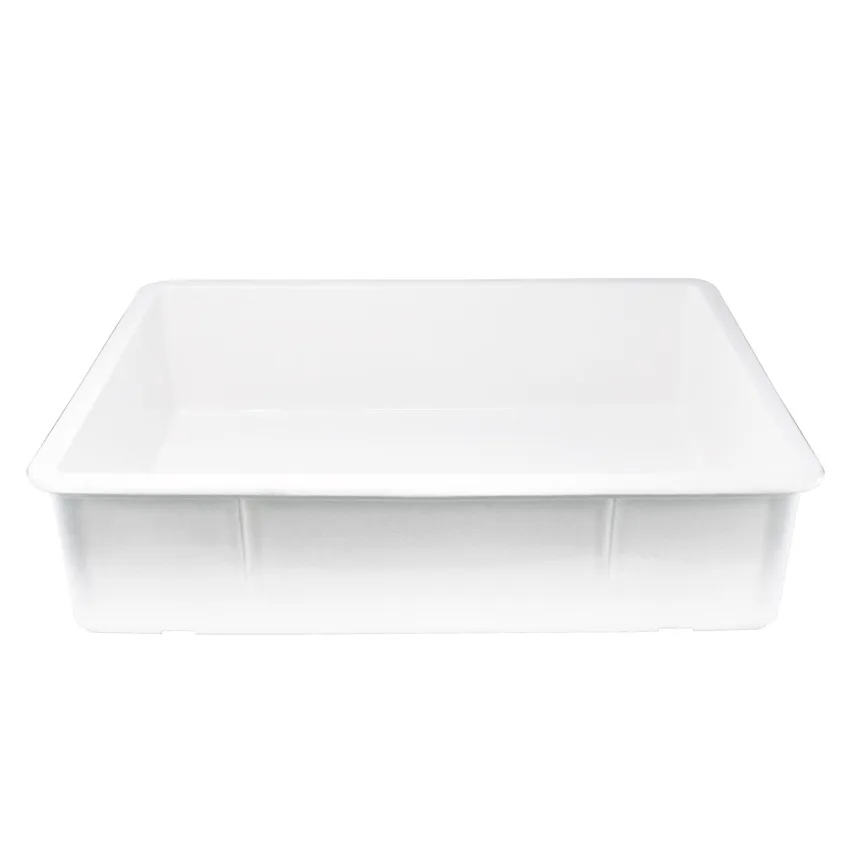 Omcan USA 80890 Pizza Dough Proofing Box, 26" x 18" x 6", Stackable, Boxes for Restaurant Storage