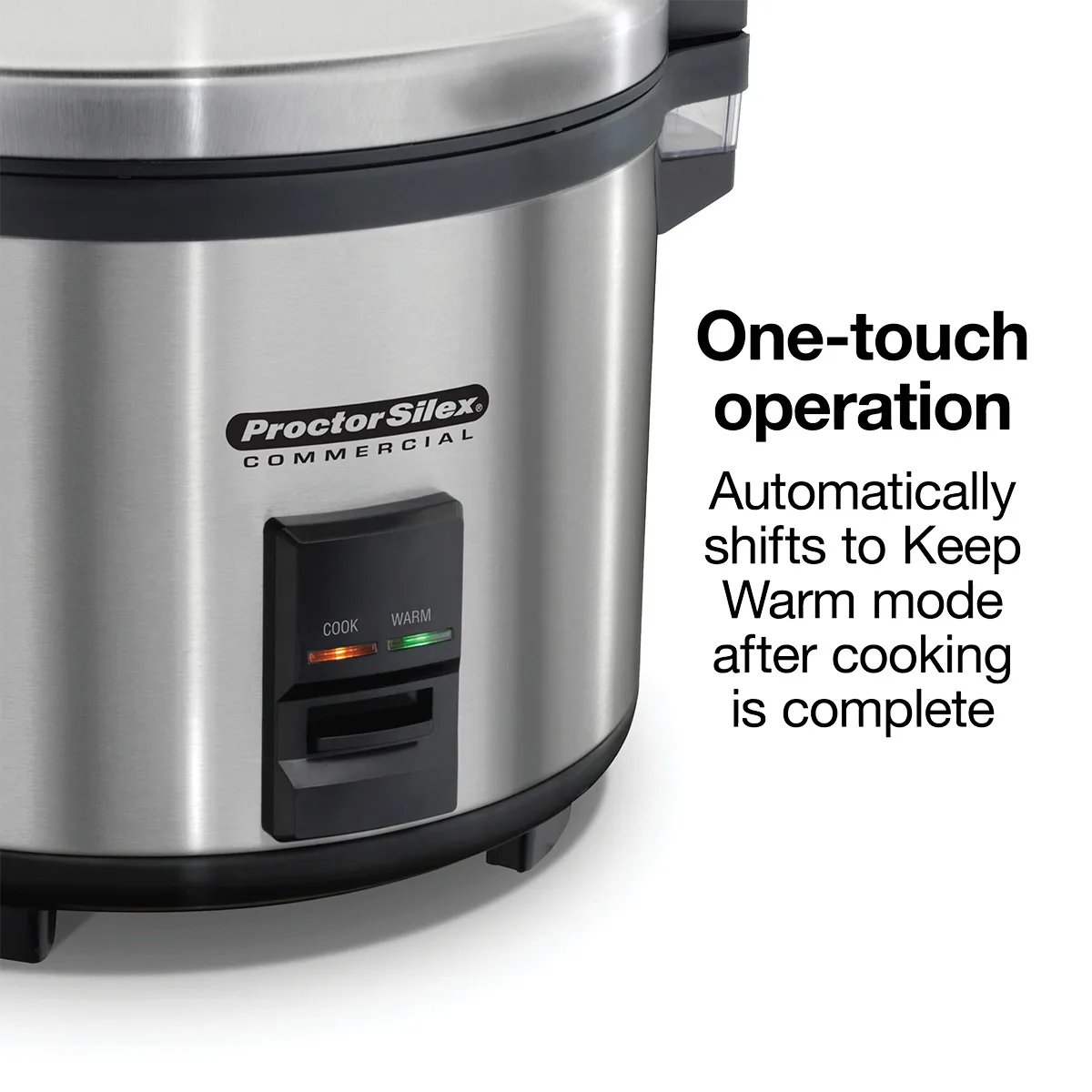 Hamilton Beach 37560R-CE Proctor Silex Commercial Rice Cooker/Warmer, 60 Cups, 220-240V, 1950W