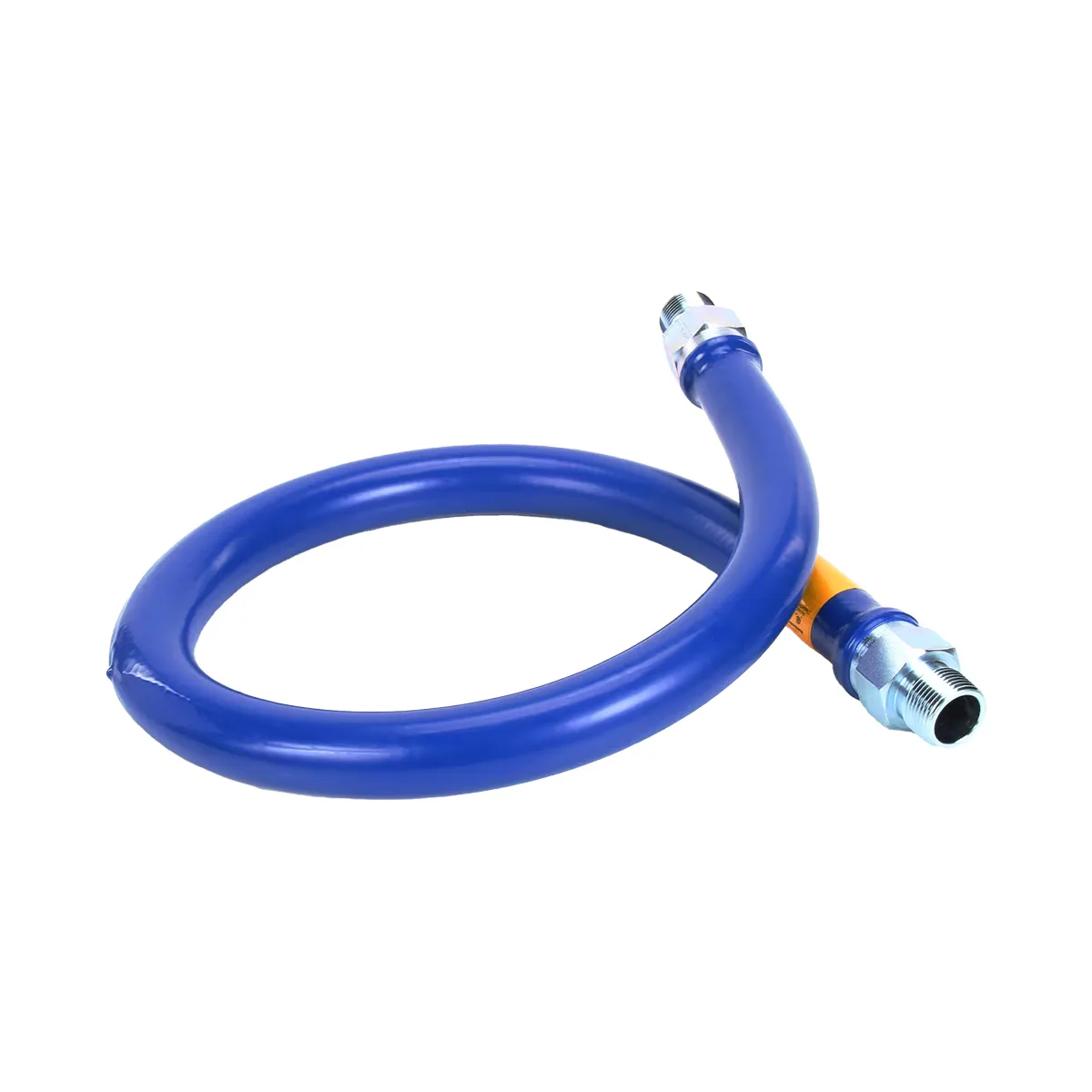 Dormont 16100BP48 Blue Hose 48" Stainless Steel Moveable Gas Connector Hose, 1" Diameter