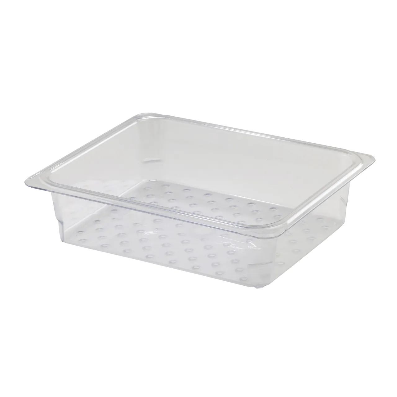 Cambro 23CLRCW135 Clear PC Colander, 10-7/16" x 12-3/4" x 3" Deep, Fits 1/2‑Size Food Pans, NSF